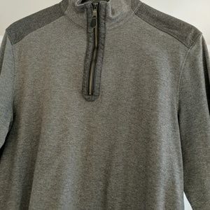 Gray luxury touch Banana Republic quarter zip